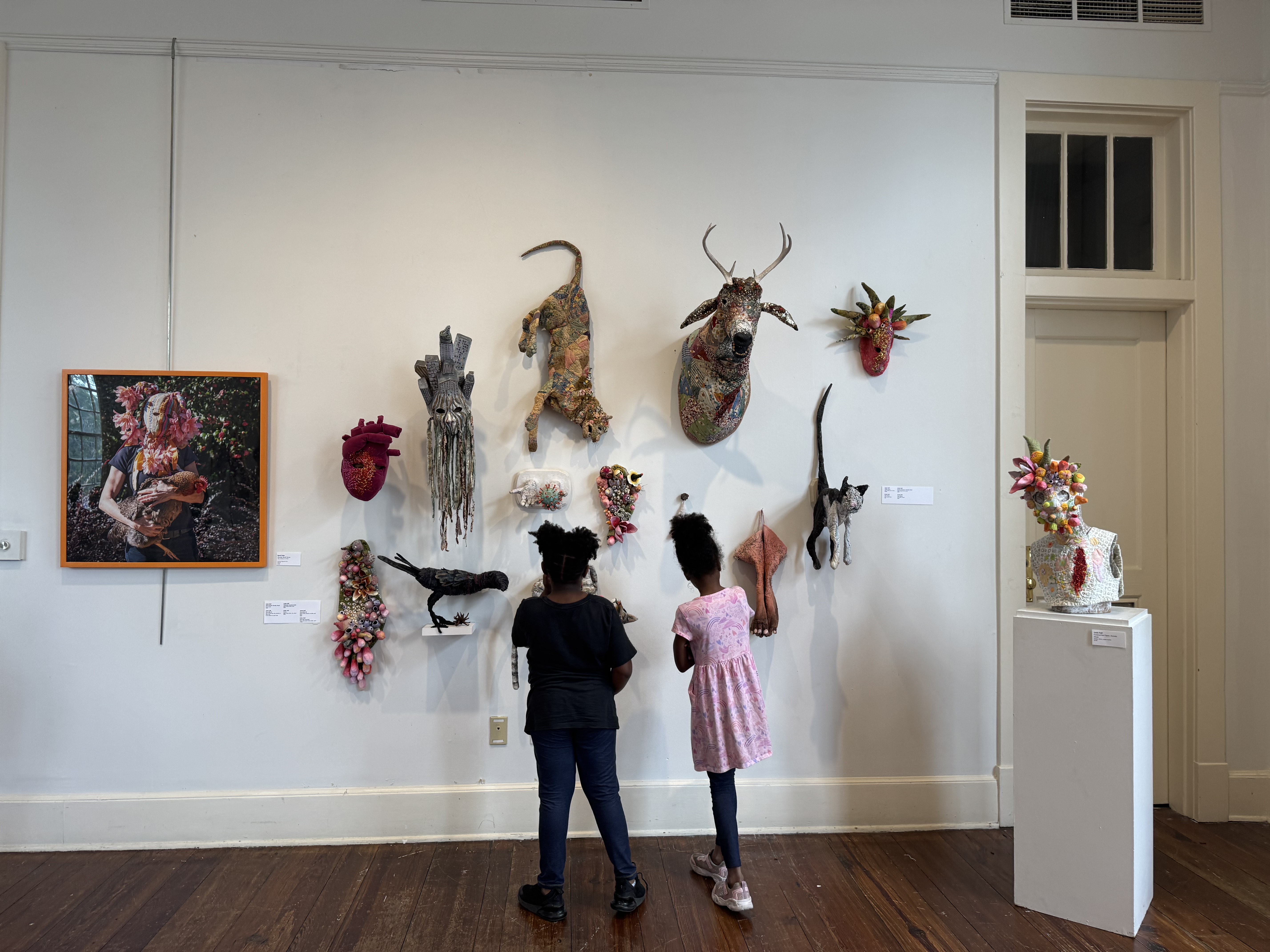 Young students engaged in a hands-on art activity during an Immersion program at the Center.